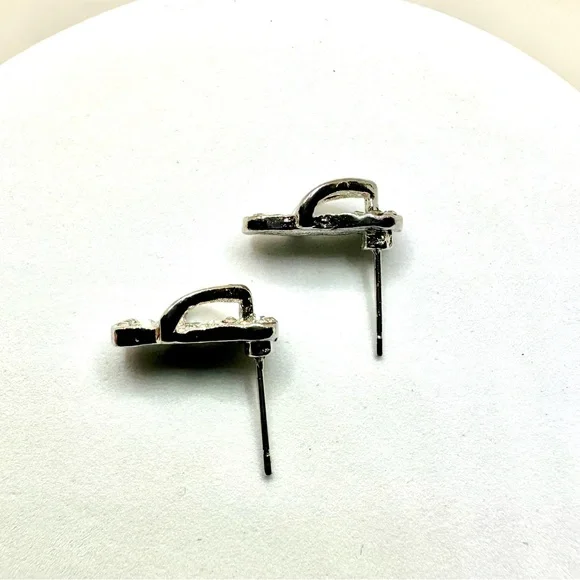 NWOT - Sparkling Silver Crystal Flip-Flop Earrings - Picture 12 of 13